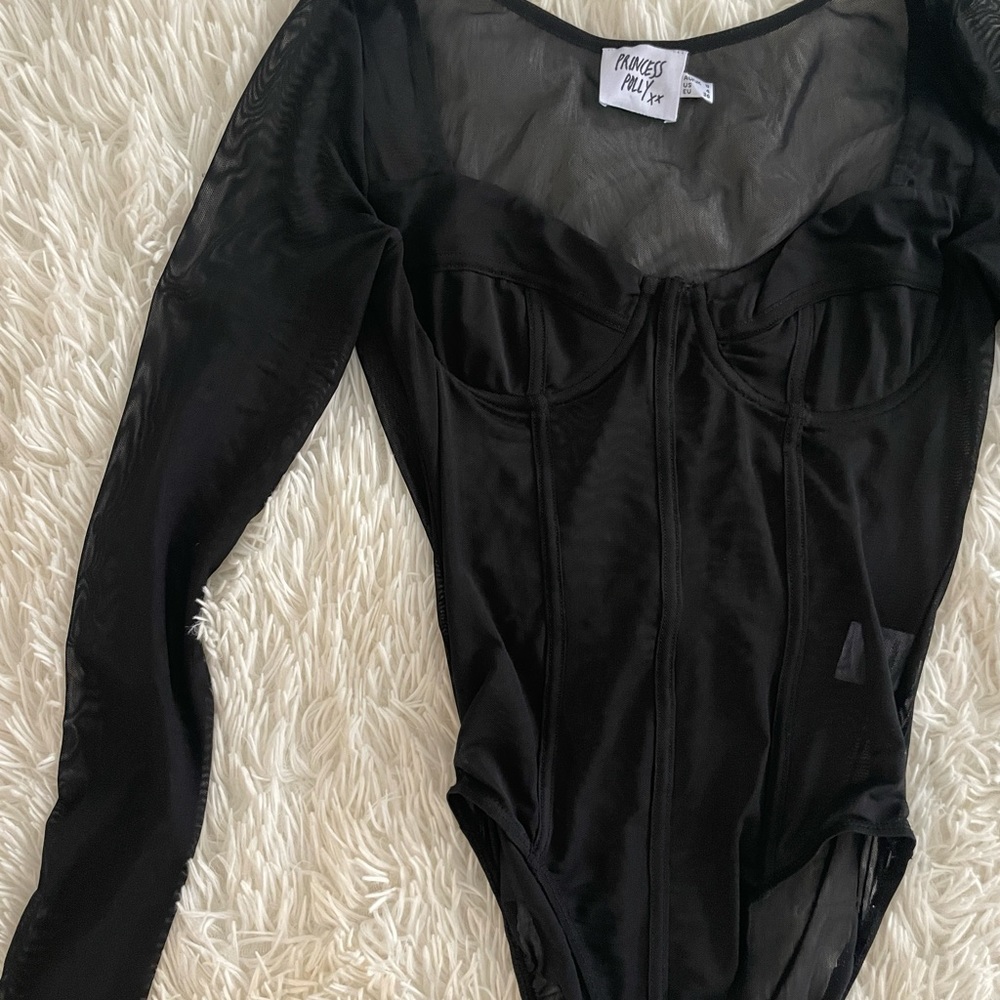 Princess Polly mesh long sleeve bodysuit size small - Picture 4 of 6